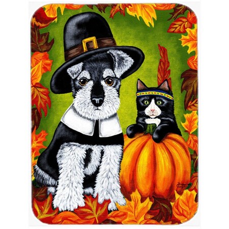 Skilledpower Thanksgiving Friends Schnauzer Mouse Pad; Hot Pad or Trivet SK632859